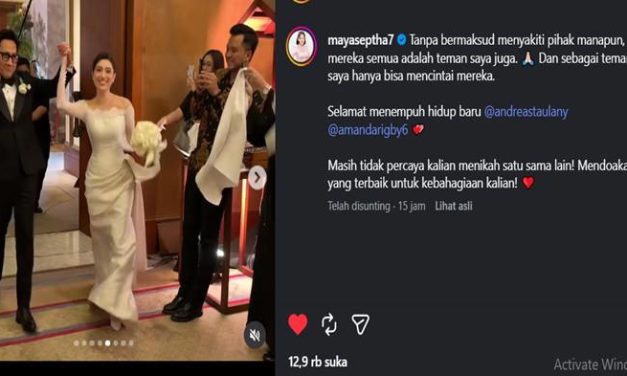 Maya Septha Hadir Di Nikahan Andre & Amanda, Pesan Di Sorot